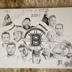 Boston Bruins 2011 Stanley Cup Champion Original Painting 