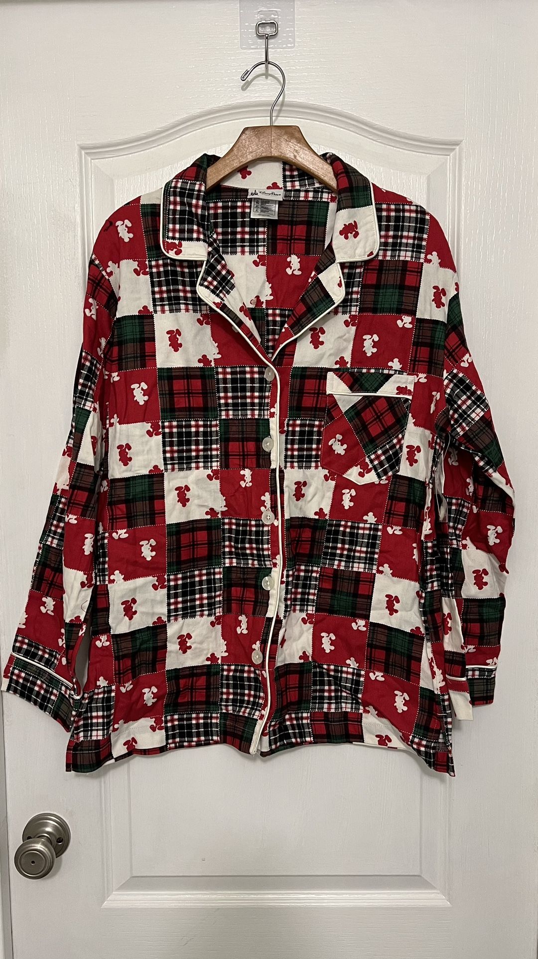 Disney Plaid Button-Up Shirt, Large