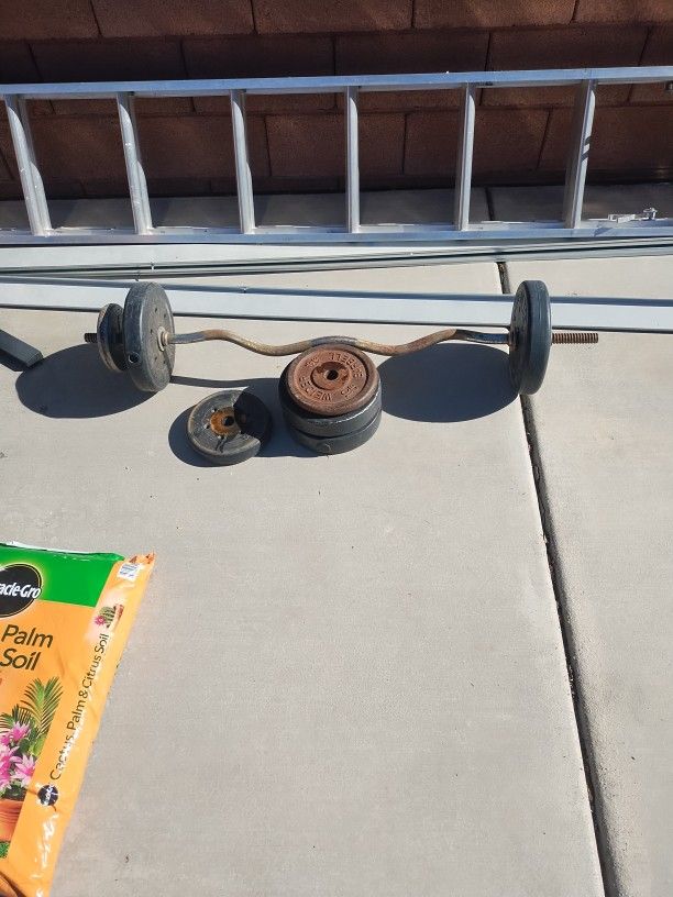 Curl Bar & Weights