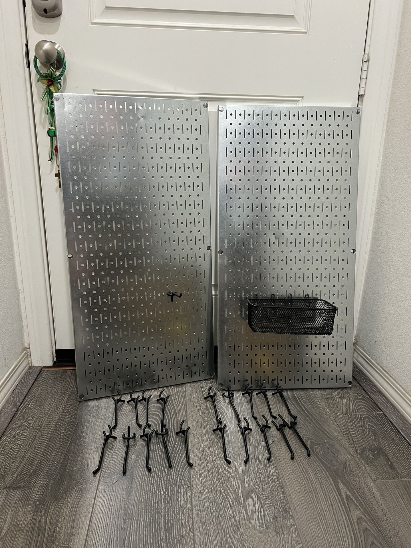 2-Pack Wall Control 32in Tall x 16in Galvanized Steel Pegboard And 1/4in Pegboard Pegs Pack