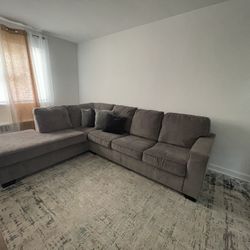 Grey Sectional Sofa with Pull out bed 