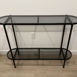Modern Glass & Metal Entryway Console Table