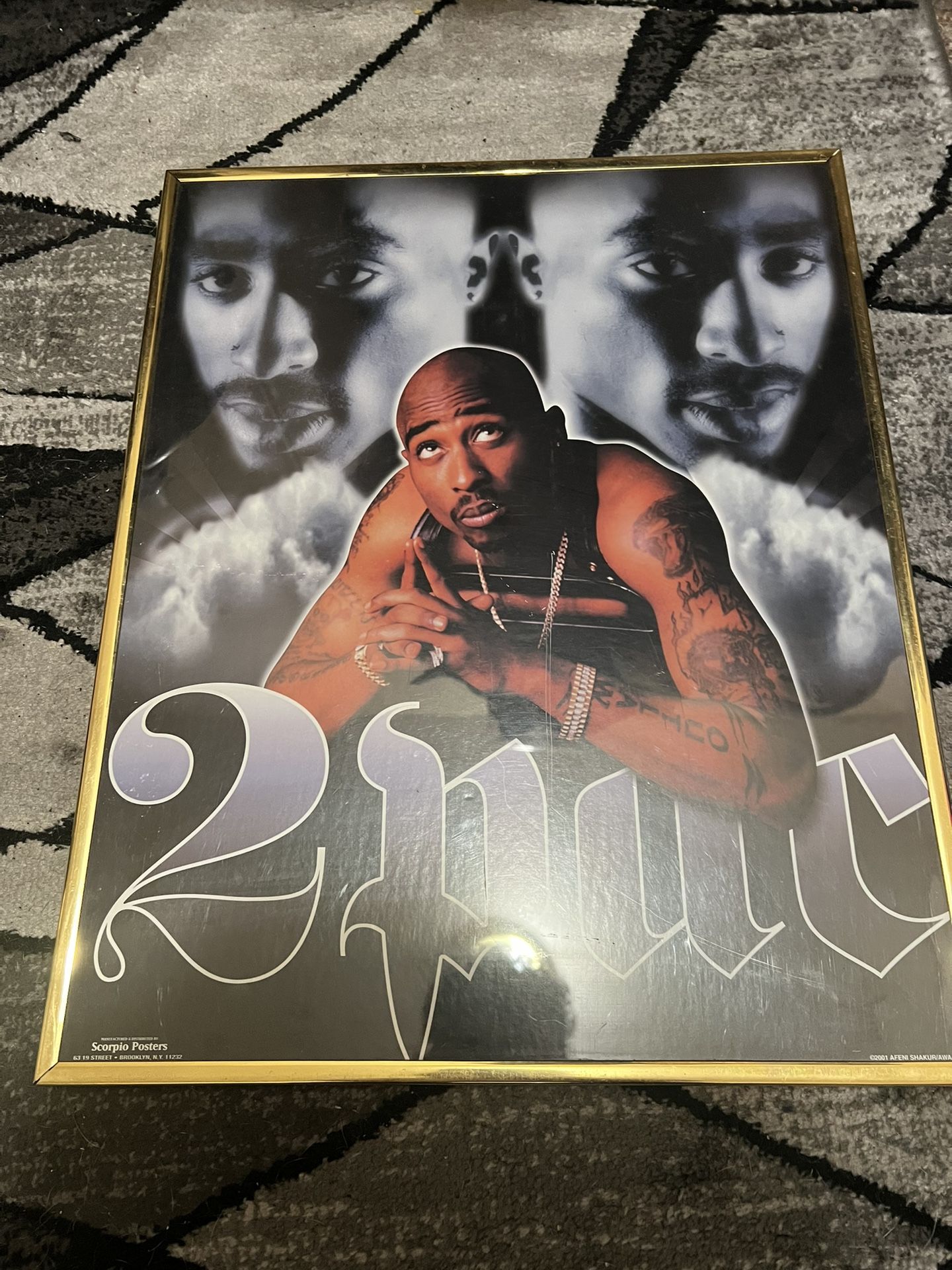 2pac 90's Poster With Frame
