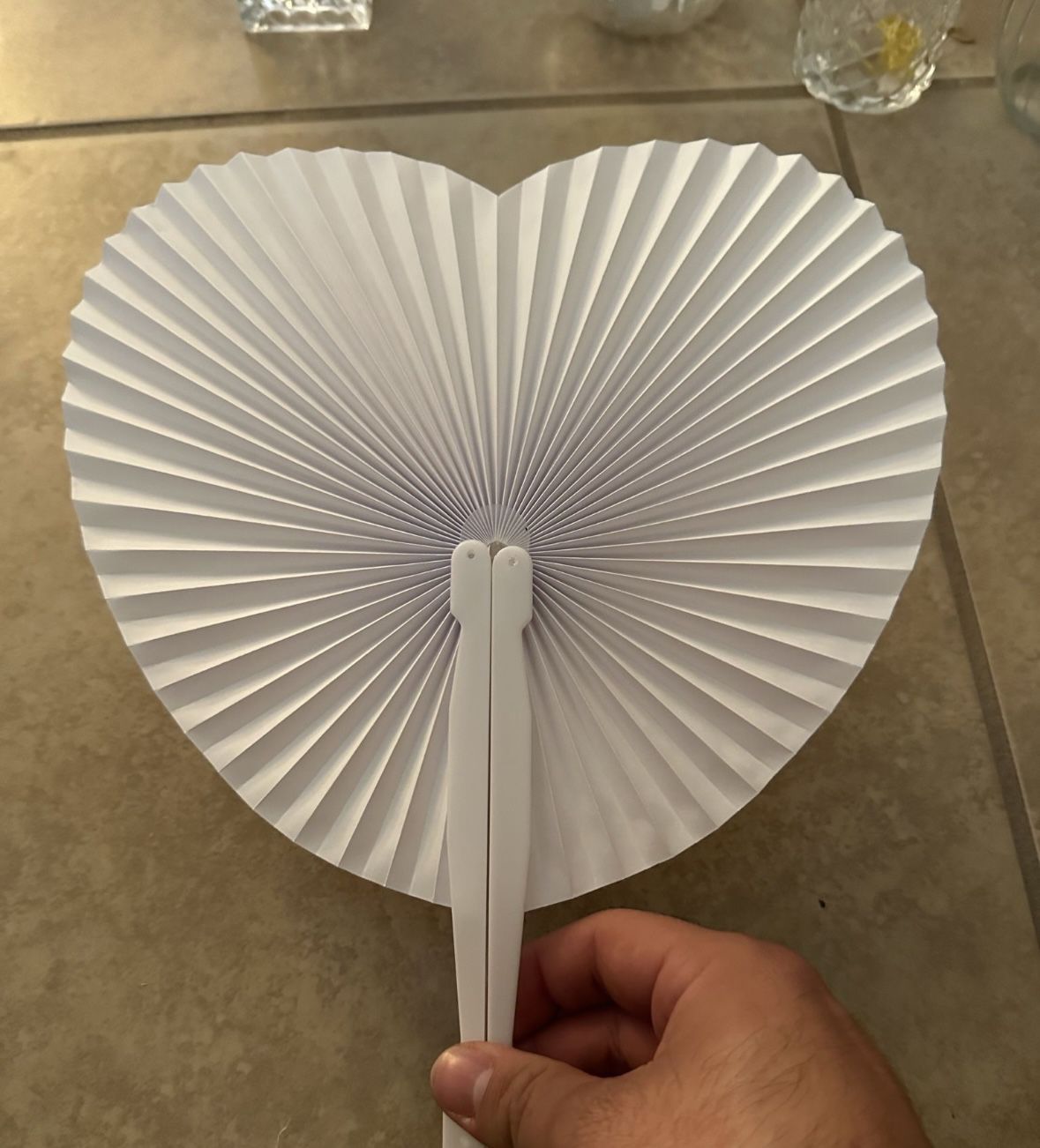 Paper Heart Shaped Fans