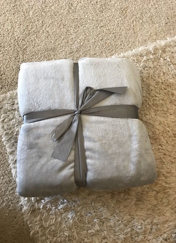 Fuzzy grey blanket