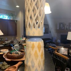 Hand Made Stoneware Pottery - HUGE Piece Towering At Nearly 29”