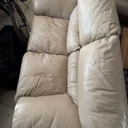 Plush Italian Leather Sofa 
