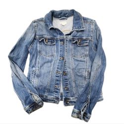 Merona Size Medium Blue Denim Jacket