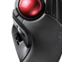 ELECOM HUGE Trackball, 2.4GHz Wireless USB, Index Finger Control