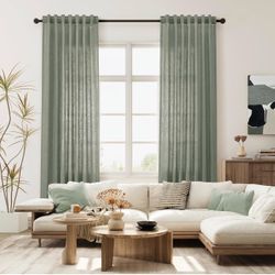 Linen Curtains, 52"x 84", Desert Sage