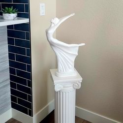 Ballerina Statue and Pedestal 