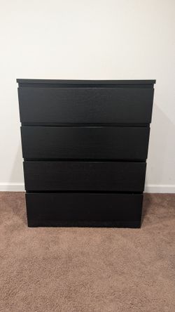 4-Drawer Dresser / Chest - Black-Brown (Already Assembled!)