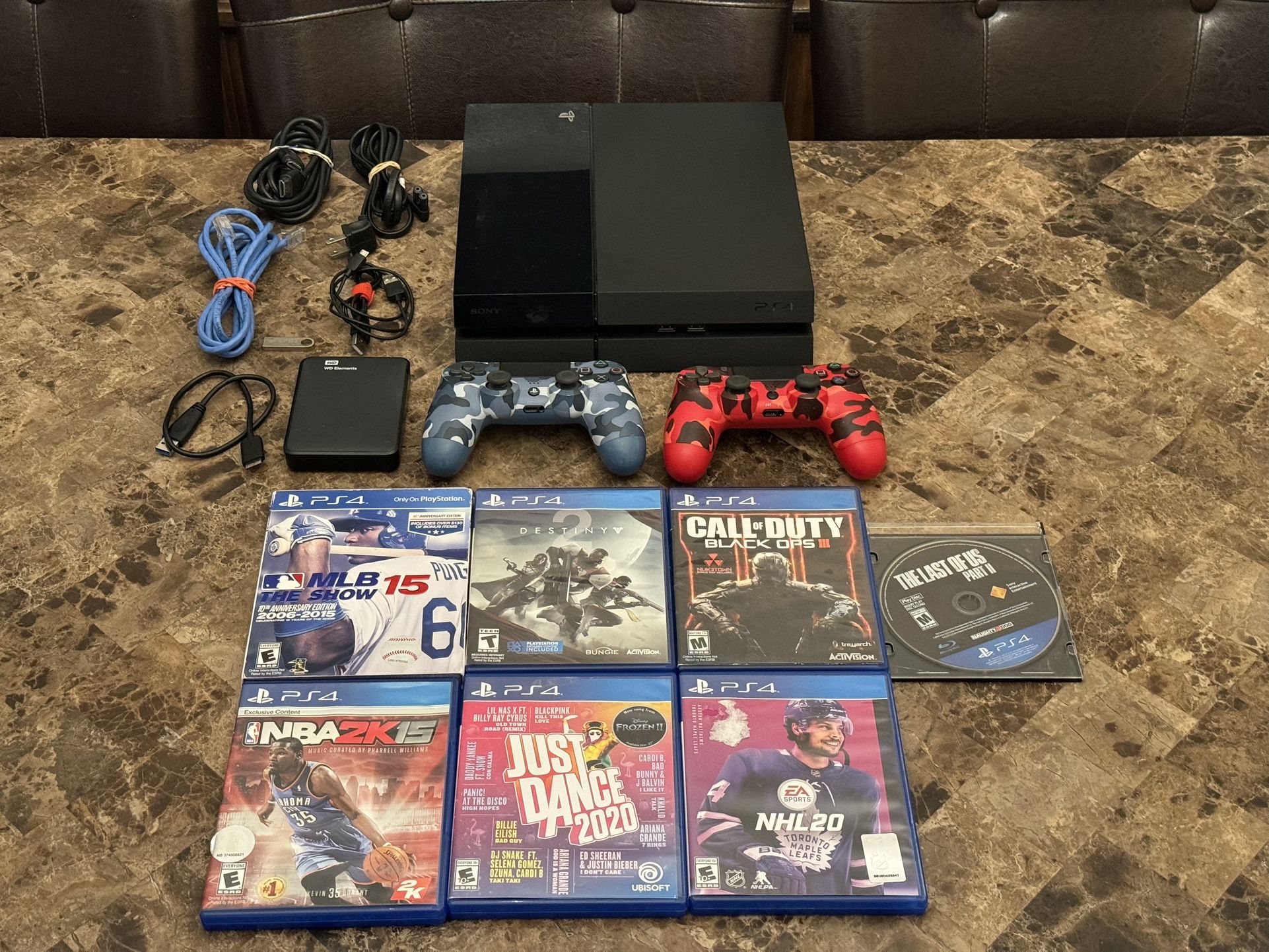 Modded Sony Playstation 4 PS4 upgraded 2 TB Hard Drive + 2 TB External Drive + 96 games preinstalled