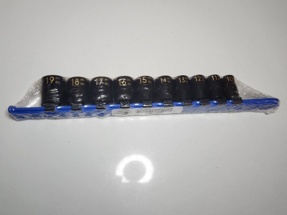 MATCO 3/8" DRIVE 10 PIECE METRIC 12 POINT IMPACT SOCKET SET 10mm-19mm