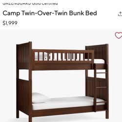Pottery Barn Twin Camp Bunk Bed
