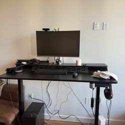 Adjustable Black Office Desk