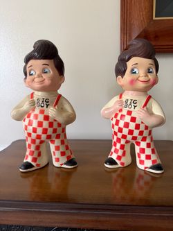 Big Boy Restaurant Mascot Figurines – Pair