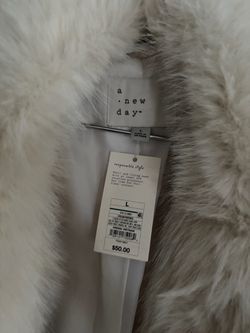 White fur coat