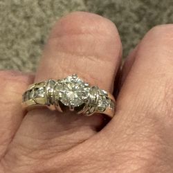 Diamond Engagement Ring - Total 1.2 Carats