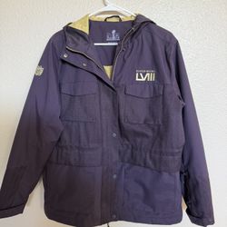 2024 NFL Super Bowl LVIII Las Vegas Staff Jacket — Purple/Gold — Size Medium