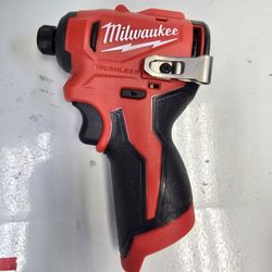 Milwaukee M12 12V Lithium-Ion Subcompact Brushless Cordless 1/4 in. Hex Impact Driver (Tool-Only)