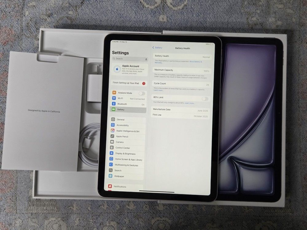 iPad Air M3 11" 128GB Wifi ~ %100 Battery Healt