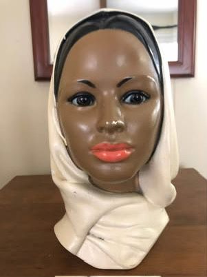 Vintage Marwal Chalkware Bust
