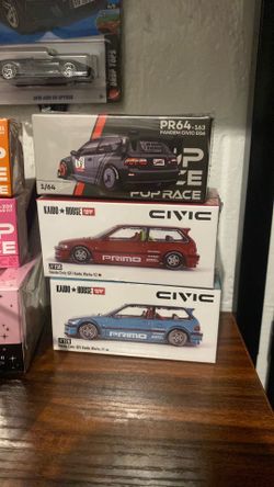 Kaido/Poprace Hondas and Custom Integra 1/64 diecast