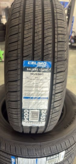 195/65/15 (4) SET CELIMO NEW TIRES INSTALLATION AND BALANCE INCLUDED, PROMOTION PRICE