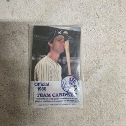 1986 NY Yankees Post Card team Set
