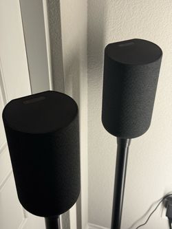 Sony SA-RS5 Wireless Rear Speakers with Sanus Universal Stands