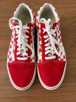 Vans Old Skool Red Checkerboard Sneakers