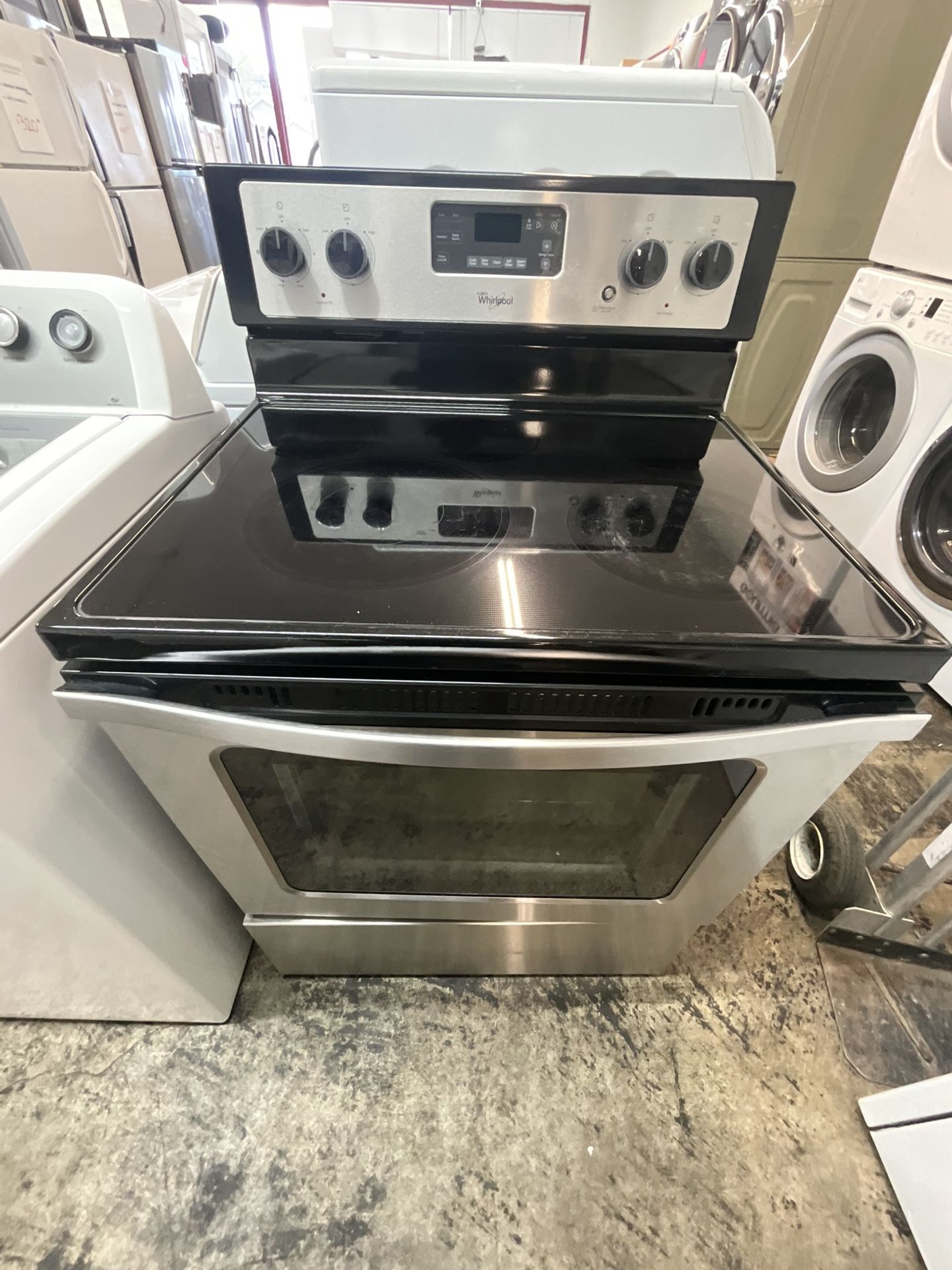 Stainless Steel Whirlpool Glass Top Stove