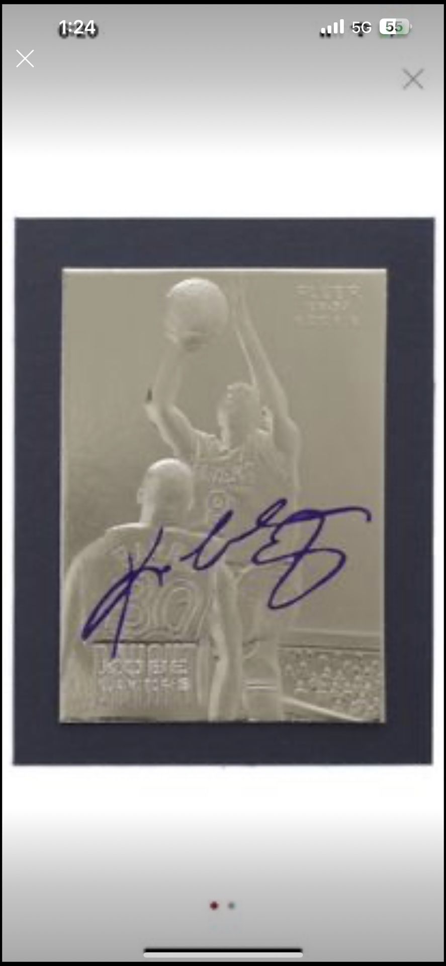 Kobe Bryant 1996-97 Fleer Purple Signature 23kt Gold