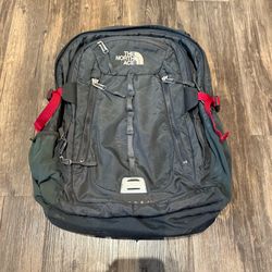 The North Face Surge II School Backpack Charcoal Gray Surge II Laptop Bag Hiking