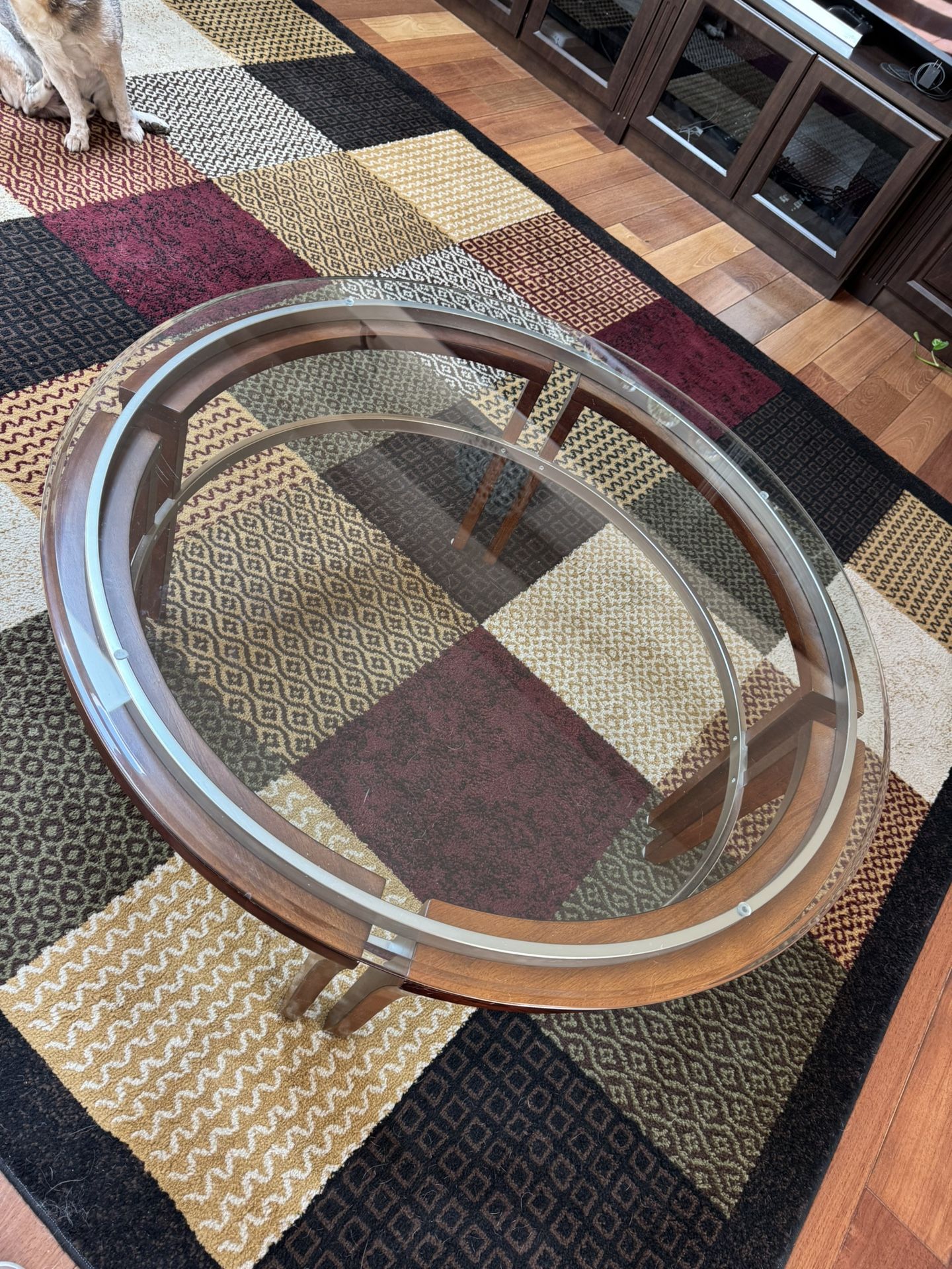 Round Glass coffee Table