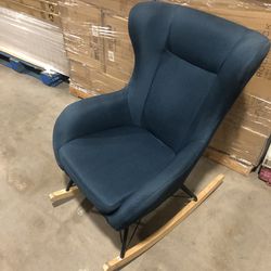 Blue Novogratz Harper Wingback Rocker