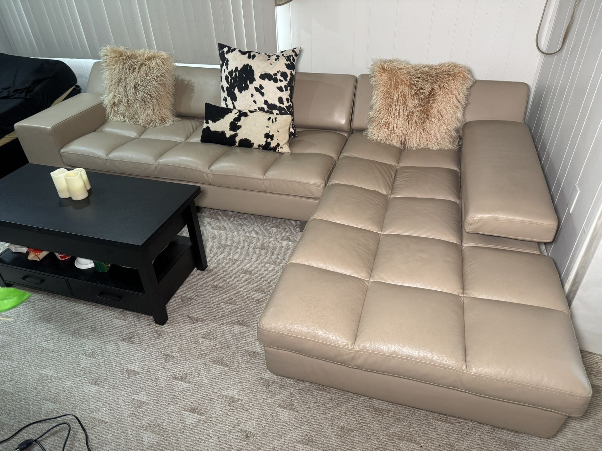 Roche Bobois 2 Piece Sectional Couch & Chaise