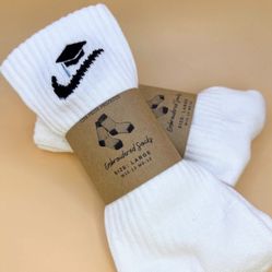 Custom Dri-fit Nike Socks 3pk Graduation Cap