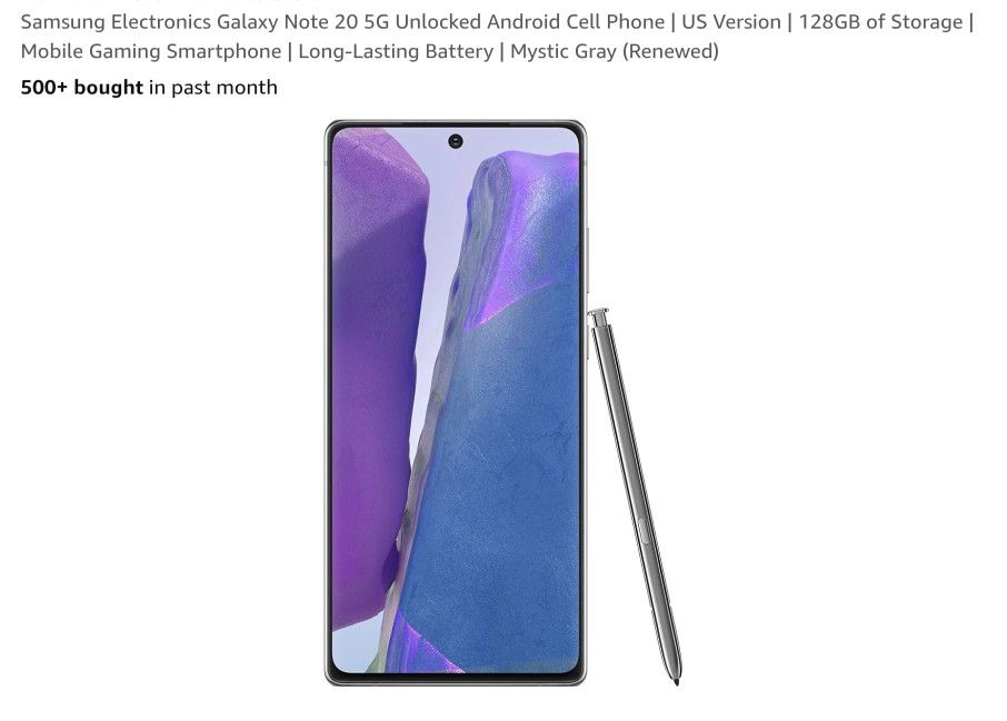 Samsung Galaxy Note 20 5G Unlocked