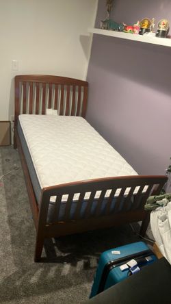 Twin bed - real wood frame