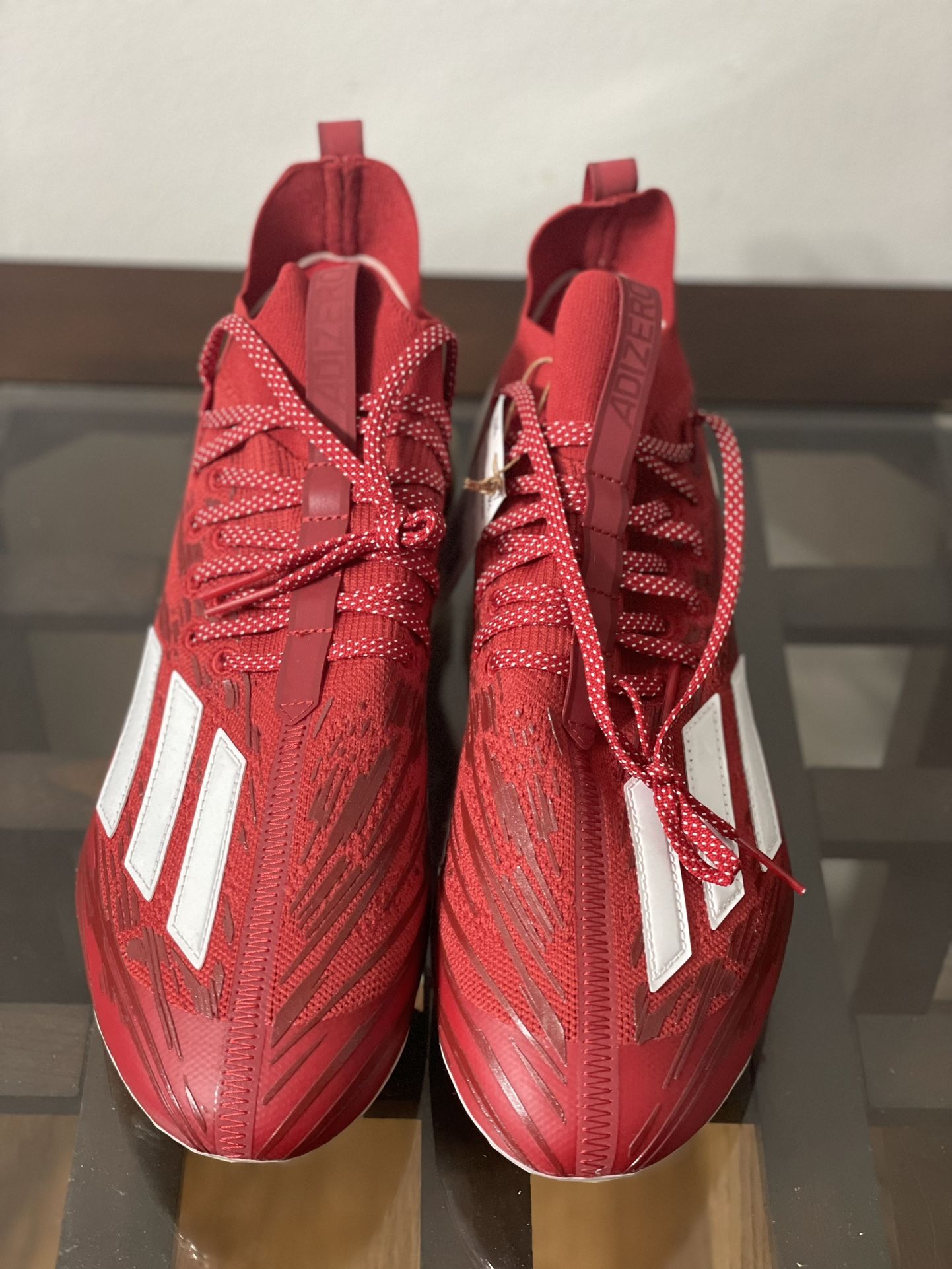 Adidas Men\'s Adizero Primeknit Red White Football Cleats Size 13 HP8745 Adidas Adizero PRIMEKNIT Red White Football | Mercari main image 3