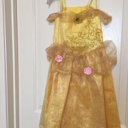 Princess Belle Costume Dress - Fits 4-6x