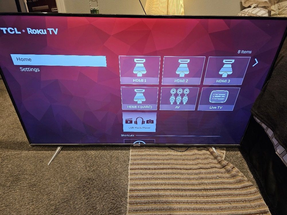 65in TV TCL $200-As-Is NO WARRANTY- CASH YOU PICK UP