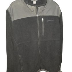 New Eddie Bauer Mens Blk 2XL Polartec Wind Pro Full Zip Windcutter Fleece Jacket