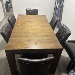 Large 8 Seating Dining WOOD TABLE