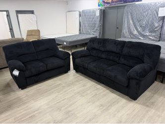 Brand New Black Sofa & Loveseat