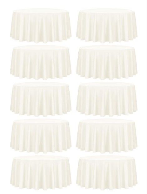 10 Pack 90 Inch Round Tablecloth