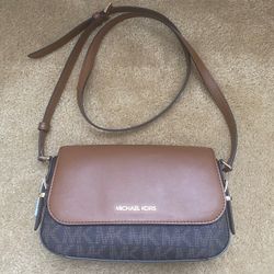 Michael Kors Bedford Legacy Large Flap Cross Body Bag MK Signature Monogram NWT