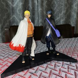 Naruto and Sasuke 2pcs action figures (boruto version)